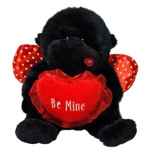 Goffa Valentine's Day Gorilla Angel Plush Stuffed Animal "Be Mine" Heart Smooch